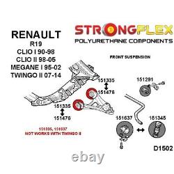 Renault Clio, silent blocs pour triangles inférieurs avant SPORT, 7700419236